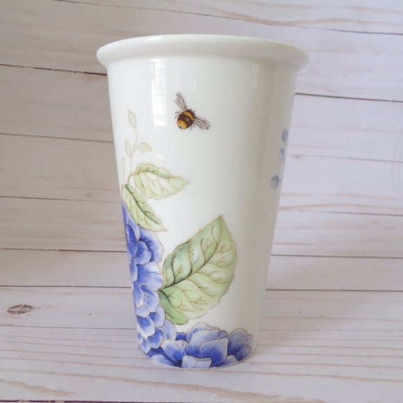 Lenox Butterfly Meadow Blue Thermal Travel Replacement Mug, Also Used as a Vase - Picture 2 of 5